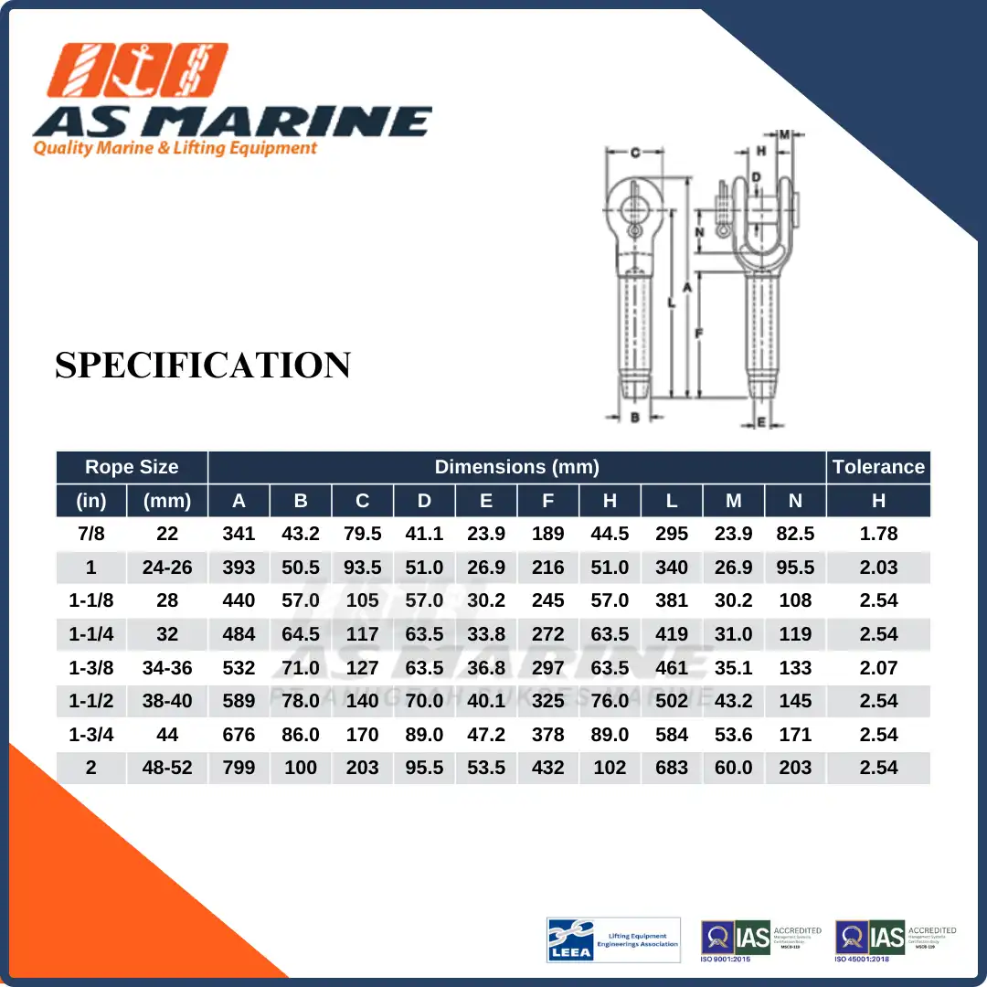 Specification S501 Crosby USA